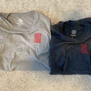 MAEDA Bundle of 2 BJJ Jiu Jitsu Casual T-Shirts Men’s Size Medium Grey/Dark Grey